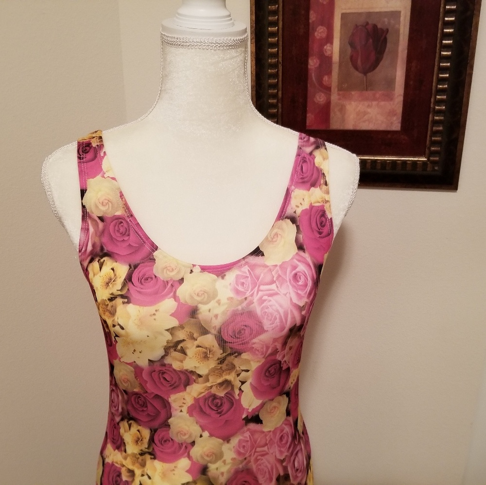 Long Floral Tank Top